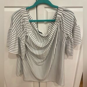 Banana Republic Striped Off-Shoulder Women's Top  XL
